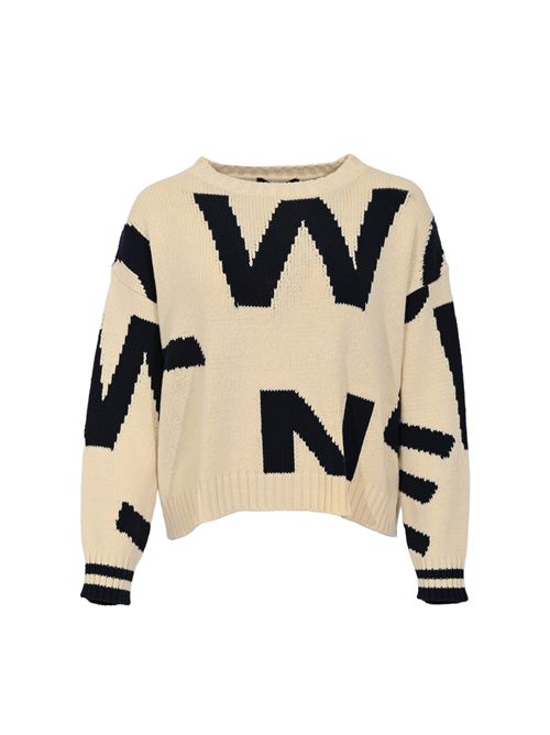 Maglia girocollo WKDCELEBRE in cotone fantasia logo WEEKEND MAX MARA | 2615361171600003